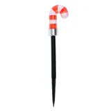 Christmas Stake Light Solar Candy Cane 1LED 7.5cm X 40cm Types Cool White 1 Function – image 1