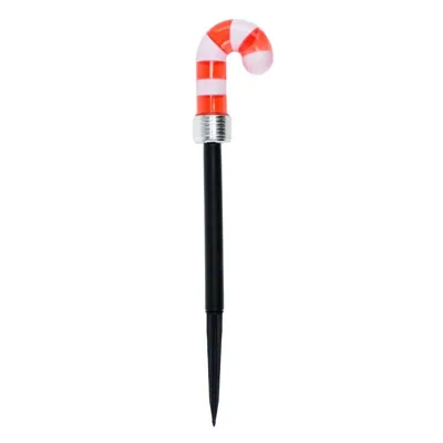Christmas Stake Light Solar Candy Cane 1LED 7.5cm X 40cm Types Cool White 1 Function