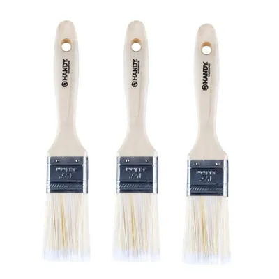 Paint Brush Wooden Handle 38mm 3pk (Suitable for Latex, Oil & Water Based Paints)
