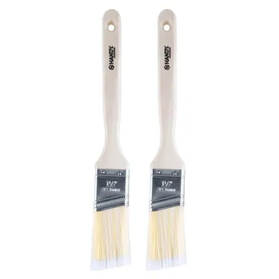 Paint Brush Wooden Handle Edger 38mm 2pk (Suitable for Latex, Oil & Water Based Paints)
