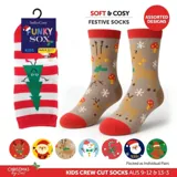 Socks Kids Funky Christmas Crew Cut 10 Assorted Designs 2 Assorted Sizes: Aus 9-12 (5-7yrs) & Aus 13-3 (8-10yrs) – image 4