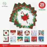 Napkin Christmas 25pk 2ply 30cm X 30cm 12 Assorted Designs – image 4