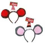 Christmas Headband Koala Ears & Santa Hat 27cm X 25cm Grey & Brown – image 4