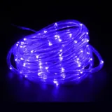 Christmas Rope Light Solar 100LED 12m Total Length Blue 8 Functions – image 2
