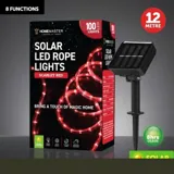 Christmas Rope Light Solar 100LED 12m Total Length Red 8 Functions – image 4