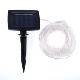 Christmas Rope Light Solar 100LED 12m Total Length Purple 8 Functions – image 1