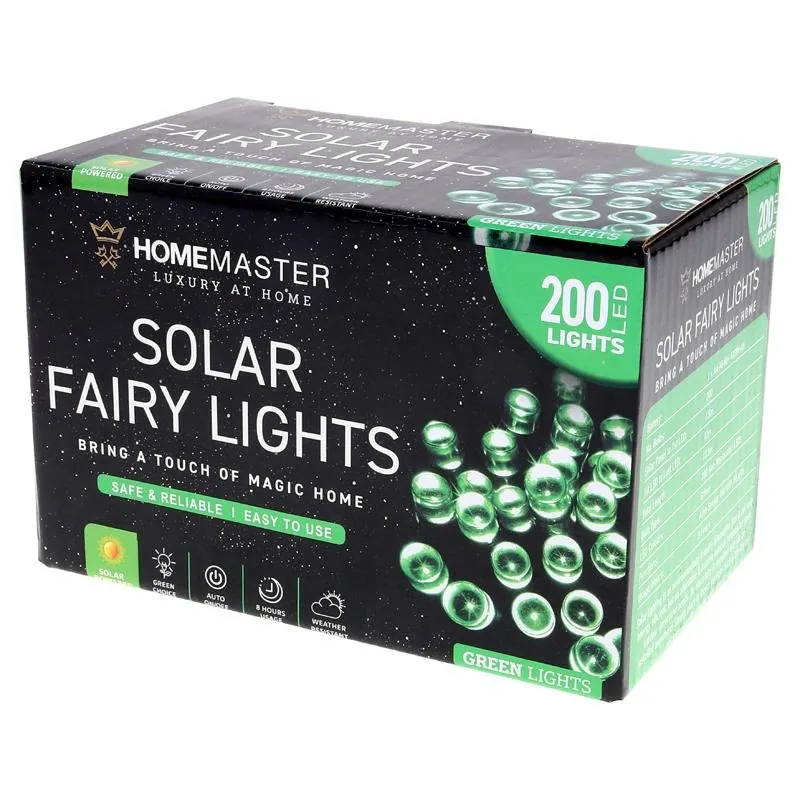 Christmas Fairy Light Solar 200LED 13.5m Total Length Green 2 Functions – image 3