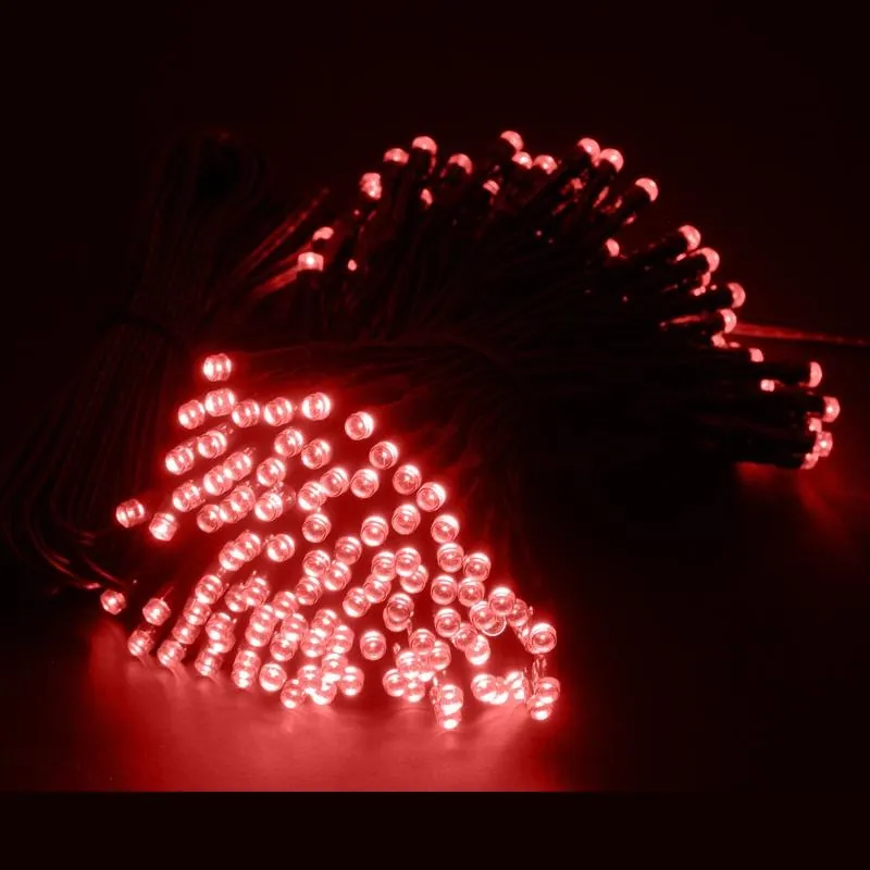 Christmas Fairy Light Solar 200LED 13.5m Total Length Red 2 Functions – image 2