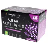 Christmas Fairy Light Solar 200LED 13.5m Total Length Purple 2 Functions – image 3