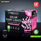 Christmas Fairy Light Solar 200LED 13.5m Total Length Pink 2 Functions – image 4