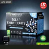 Christmas Fairy Light Solar 200LED 13.5m Total Length Cool White & Blue 2 Functions – image 4