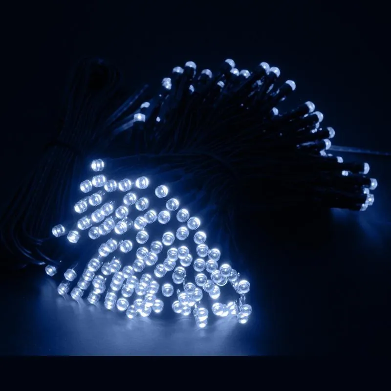 Christmas Fairy Light Solar 200LED 13.5m Total Length Cool White & Blue 2 Functions – image 2