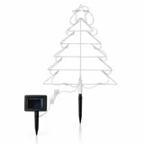 Stake Light Solar Silhouette Christmas Tree 16LED 53cm X 51cm 1.9m Lead Mutlicolour 2 Functions – image 1