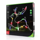 Christmas Stake Light Solar Silhouette Reindeer 16LED 50cm X 39cm 1.9m Lead Multicolour 2 Functions – image 3