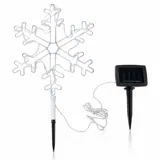 Christmas Stake Light Solar Silhouette Snowflake 16LED 32cm X 28cm X 47cm 1.9m Lead Multicolour 2 Functions – image 1