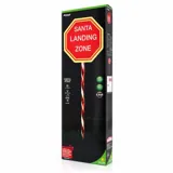 Christmas Stake Light Solar Double Sided Sign with Candy Striped Pole 14LED 18cm X 70cm Warm White 8 Function – image 3