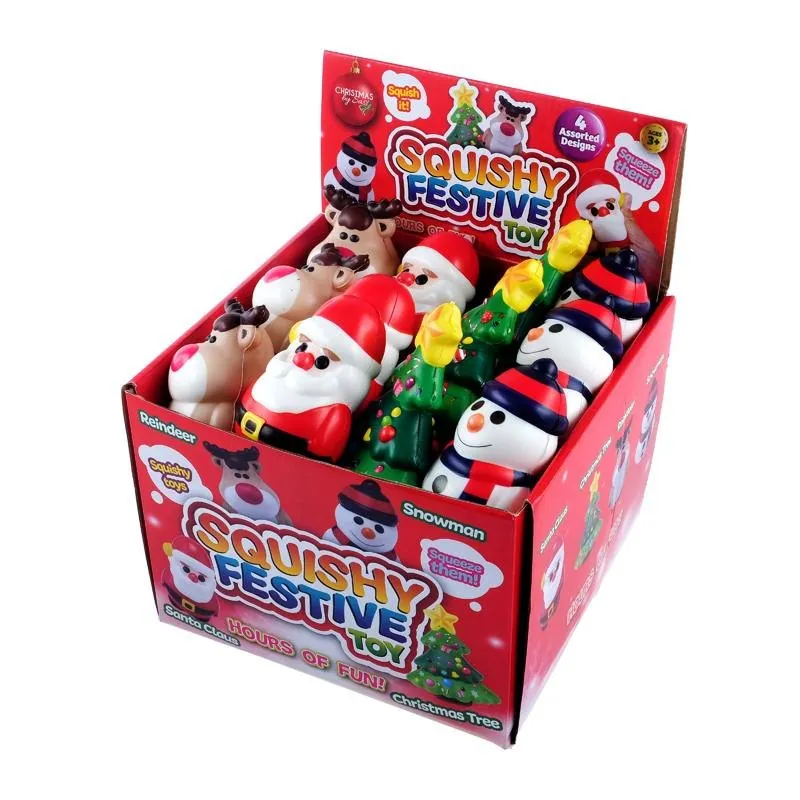 Toy Squeeze Me Memory Foam Santa, Christmas Tree, Reindeer & Snowman – image 3