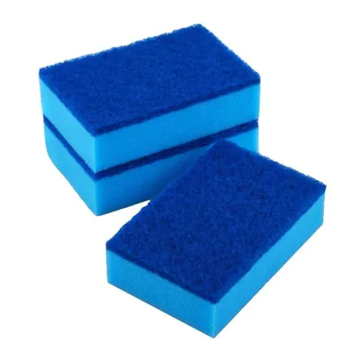 Sponge with Top Scourer 3pk - 12.5cm X 8.3cm X 3.5cm