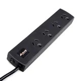 Power Board 4 Outlets with Surge Protection 1 Metre Cord Black 240V 10A Max Load 2400W – image 2