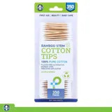 Cotton Tip Applicator with Bamboo Stem 350pk (Double Ended) 7.3cm – image 4