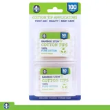 Cotton Tip Applicators with Bamboo Stem 2 X 50pc Packs (100pk) Including Case (Double Ended) – image 4