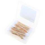 Cotton Tip Applicators with Bamboo Stem 2 X 50pc Packs (100pk) Including Case (Double Ended) – image 1