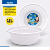 Wash Basin Multi-purpose Round - 13l - Ø46cm X 17cm(h) - White – image 4