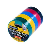 Tape Electrical 5 Assorted Colours (Green, Yellow, Blue, Red & Black) 18mm X 15m 5pk – image 3