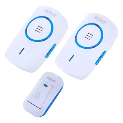 Wireless Doorbell with Two 240V Receiver Upto 120m Range & 45 Sound Options