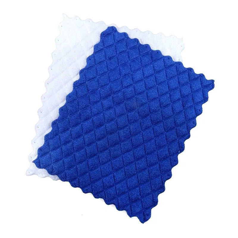Sponge Core Microfibre Cloth 17cm X 20cm 2pk Blue & White – image 2