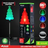 Stake Light Solar Christmas Tree 1LED 8cm X 86.5cm Multi Colour 1 Function Colour Changing – image 4