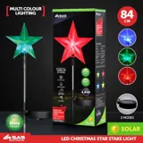Christmas Stake Light Solar Star 11cm X 84cm 1 LED Colour Multi Colour 1 Function Colour Changing – image 4