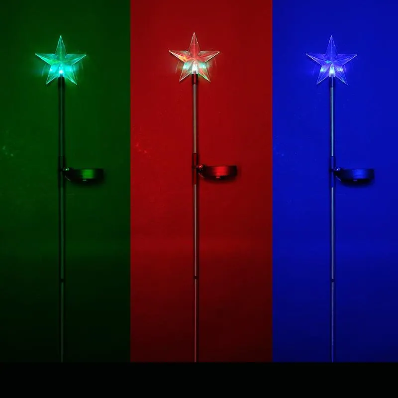 Christmas Stake Light Solar Star 11cm X 84cm 1 LED Colour Multi Colour 1 Function Colour Changing – image 2