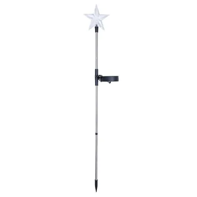Christmas Stake Light Solar Star 11cm X 84cm 1 LED Colour Multi Colour 1 Function Colour Changing