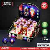 Christmas Projector Light Battery Operated Rotating Colours 14.5cm X 7.5cm X 15.5cm Santa & Reindeer Requires – image 4