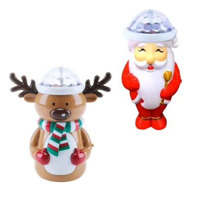 Christmas Projector Light Battery Operated Rotating Colours 14.5cm X 7.5cm X 15.5cm Santa & Reindeer Requires