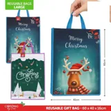 Gift Bag Reusable Christmas - Large 60cm X 40cm X 16cm 2 Assorted Designs – image 4