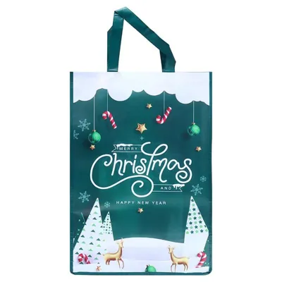 Gift Bag Reusable Christmas - Large 60cm X 40cm X 16cm 2 Assorted Designs