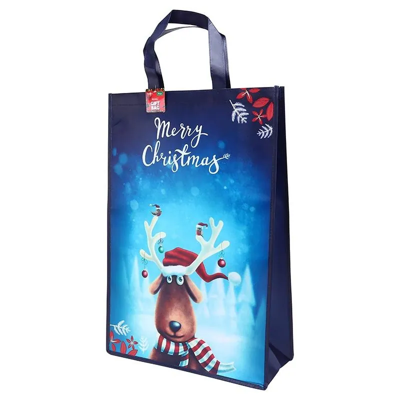 Gift Bag Reusable Christmas - Large 60cm X 40cm X 16cm 2 Assorted Designs – image 2