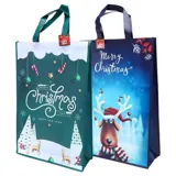 Gift Bag Reusable Christmas - Large 60cm X 40cm X 16cm 2 Assorted Designs – image 3