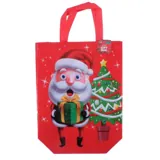 Gift Bag Reusable Christmas Fun Characters - Medium 32cm X 36cm X 12cm 4 Assorted Designs – image 1