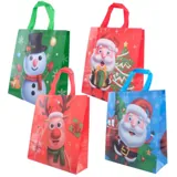 Gift Bag Reusable Christmas Fun Characters - Medium 32cm X 36cm X 12cm 4 Assorted Designs – image 3