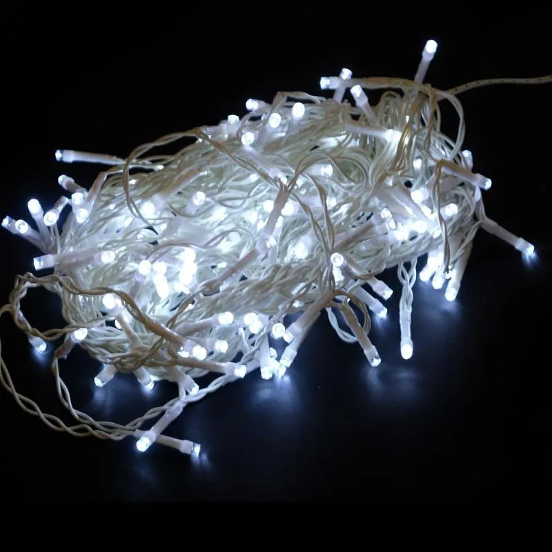 Christmas Icicle Light Solar 180LED 7.3m Total Length Cool White 2 Functions – image 2