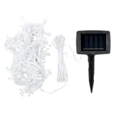 Christmas Icicle Light Solar 180LED 7.3m Total Length Cool White 2 Functions – image 1