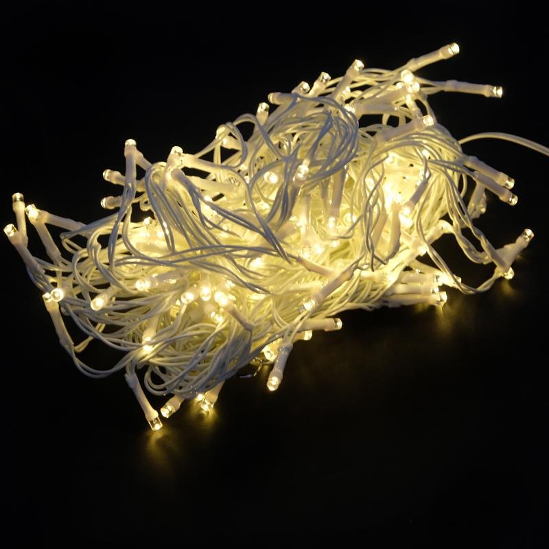 Solar Icicle Lights, 180 LED, 7.3m, Warm White, 2 Modes – image 2
