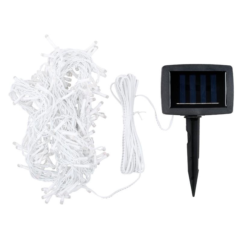 Solar Icicle Lights, 180 LED, 7.3m, Warm White, 2 Modes – image 3