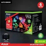 Christmas Fairy String Light Solar Star 50LED 6.5m Total Length Multi Colour 2 Functions – image 4