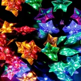 Christmas Fairy String Light Solar Star 50LED 6.5m Total Length Multi Colour 2 Functions – image 2