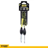 Bungee Cord Heavy Duty Flat with Carabiner Yellow 50cm (l) X 1.7cm (w) X 0.4cm (d) – image 4