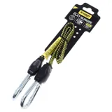 Bungee Cord Heavy Duty Flat with Carabiner Yellow 50cm (l) X 1.7cm (w) X 0.4cm (d) – image 3